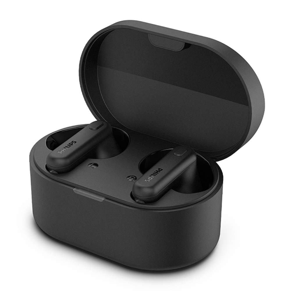 Audífonos bluetooth True Wireless Philips TAT1138, resistencia al agua IPX4, duración máx. 15 horas con estuche de carga, negro